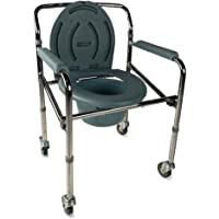 Mobiclinic- Muelle- Silla con WC- Silla inodoro para minusválidos- ancianos y discapacitados con ruedas- Silla orinal…